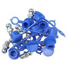 Komplet smarowniczek M6x1 10szt, osłona smarowniczki niebieskaPZL HYDRAL 7141206PNH