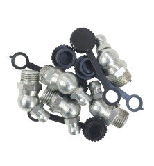 Komplet smarowniczek M10x45 5szt, osłona smarowniczki czarna PZL HYDRAL 714121045CZH