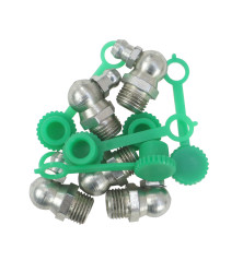 Komplet smarowniczek M10x90 5szt, osłona smarowniczki zielona PZL HYDRAL 714121090ZH