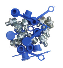 Komplet smarowniczek M10x1 10szt, osłona smarowniczki niebieska PZL HYDRAL 7141210PNH