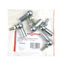 Przegub kulowy kątowy z klipsem DIN 71802 gwint M6, M6 lewy MORGA(sprzedawane po 5 sztuk) widoczna cena za 1 szt 7180206L