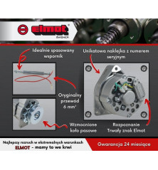 Alternator 50457970 72A Ursus C-360 ELMOT 260000EL