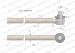 Przegub kierowniczy 4-otwory 3224261R1 WARYŃSKI