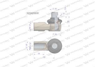 Przegub kierowniczy M20x1.5 3224266 WARYŃSKI