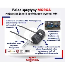 Palec przetrząsarka Deutz-Fahr Pottinger lewy 06229776 malowane proszkowo MORGA 06229776M