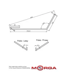 Palec zagarniający pojedynczy lewy fi-7mm siewnik Amazone 3742300 MORGA 3742300M