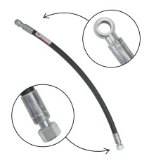 Przewód hydrauliczny DN10 350bar gwint wewnętrzny M18x1,5 prosta / oczko RNM 16x1,5, L-560mm DN10-2SN PZL-HYDRAL AO-10-560/2SN