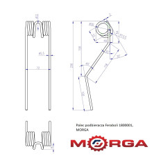 Palec podbieracza Feraboli 1800001, malowany proszkowo MORGA 1800001M