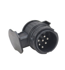 Adapter przejściówka gniazda złącza 13/7 12V wtyki niklowane Premium ELMOT AD13/7EL