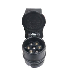 Adapter przejściówka gniazda złącza 13/7 12V wtyki niklowane Premium ELMOT AD13/7EL