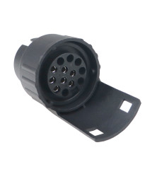 Adapter przejściówka gniazda złącza 7/13 12V wtyki niklowane Premium ELMOT AD7/13EL