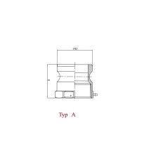 Szybkozłącze Camlock coupling wtyczka Typ A aluminium 6" x 152mm PZL HYDRAL ZCA152H