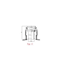 Szybkozłącze Camlock coupling gniazdo Typ C aluminium 4" x 101mm PZL HYDRAL ZCC101H
