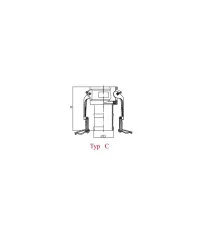 Szybkozłącze Camlock coupling gniazdo Typ C aluminium 1/2" x 13mm PZL HYDRAL ZCC13H