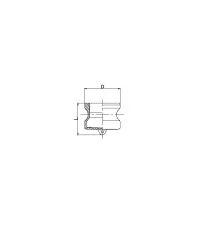 Zaślepka złącza Camlock DP męska 16bar aluminium 2 1/2" x63mm PZL HYDRAL ZCDP63H