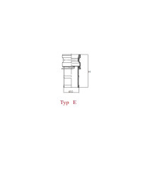 Szybkozłącze Camlock coupling wtyczka Typ E aluminium 2" x 50mm PZL HYDRAL ZCE50H