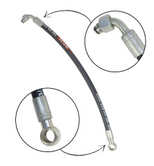 Przewód hydrauliczny DN10 330 bar kolano DKOL 90 DN10 M18X1.5 12L / oczko RNM P01 DN10 D18 L-470mm DN10-2SN PZL Hydral KO-10-470