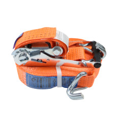 Pas transportowy 5T 12m szer. 50mm komplet z klamrą z gumową okładziną 230mm z atestem, standard MORGA PT5T12M50M