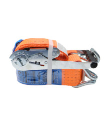 Pas transportowy 5T 4m szer. 50mm komplet z klamrą z gumową okładziną 230mm z atestem, standard MORGA PT5T4M50M