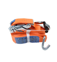 Pas transportowy 5T 8m szer. 50mm komplet z klamrą z gumową okładziną 230mm z atestem, standard MORGA PT5T8M50M