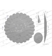 Talerz, tłoczony fi 560 mocowanie 6/120 grubość 5 mm stal borowa, Waryński W-85606050