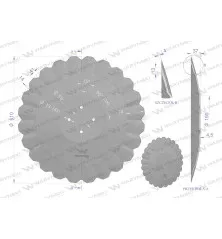 Talerz, tłoczony fi 510 mocowanie 4/98 grubość 4,5 mm stal borowa, Waryński W-85102245