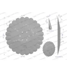 Talerz, tłoczony fi 510 mocowanie 6/120 grubość 4,5 mm stal borowa, Waryński W-85106045