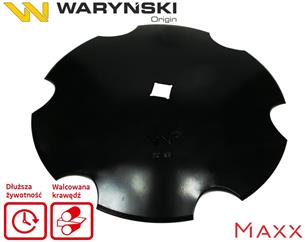 Talerz uzębiony Z-6 fi 460 otwór 30x30 stal borowa 3.2mm WARYŃSKI MAXX 1202030150 W-5197460/30-41930