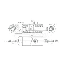 Cylinder układu kierowniczego SH2/63/32/200W 84276909, 88578904 Ursus