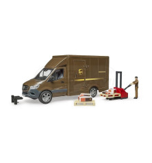 Mercedes Sprinter UPS kurier z paleciakiem Bruder 02678 BR-02678