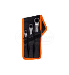 Zestaw kluczy płasko oczkowych z grzechotką BAHCO S4RM/3T