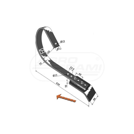 ZĄB SPRĘŻYSTY KPL. ZE SKROBAKIEM 2340986 IND RF2340986 Kverneland