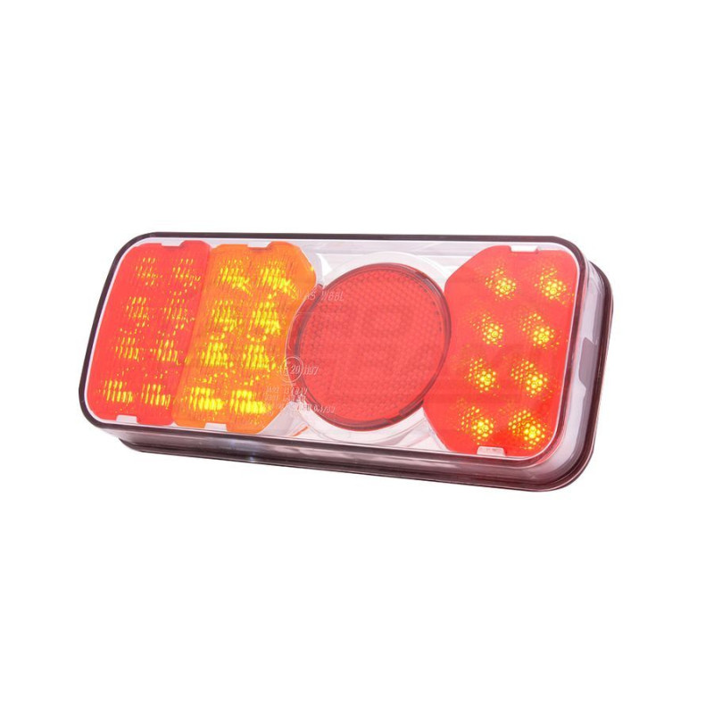 Lampa zespolona tylna lewa, 12V-24V + przewody 190cm YLY-S 5x0,75mm2, diody 311KR, W66L WAŚ