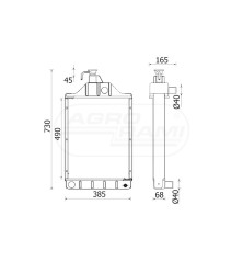 Chłodnica silnika MAHLE / BEHR *** PREMIUM LINE 1669650M94 Massey Ferguson Ford