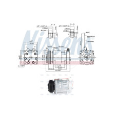 Sprężarka klimatyzacji 82/9202-142 , 82/9202-150 , 82/9202-1172240815 82016157, 82008688, 82001879, 852215 Case Ih New Holland F