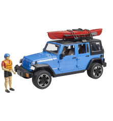 Jeep Wrangler Unlimited Rubicon z kajakiem i figurka kajakarza Bruder 02529 BR-02529