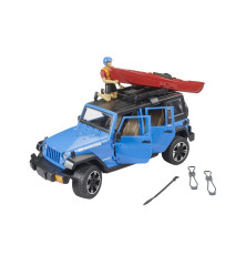 Jeep Wrangler Unlimited Rubicon z kajakiem i figurka kajakarza Bruder 02529 BR-02529