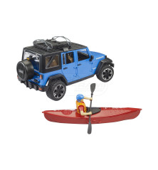 Jeep Wrangler Unlimited Rubicon z kajakiem i figurka kajakarza Bruder 02529 BR-02529