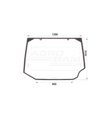 Szyba tylna B84784 242667A4, 87309738, 87773674 Case Ih New Holland
