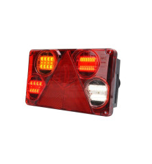 Lampa zespolona tylna lewa, 12V-24V + przewody 195cm YLY-S 6x0,75mm2, diody 391, W70DL WAŚ