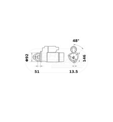 ROZRUSZNIK Z PRZEKŁADNIĄ REDUKUJĄCĄ 62/930-201 62/930-202 12V 4.2 KW Z-10 ISKRA / MAHLE / LETRIKA MS117, MS101, 91902C2, A162469