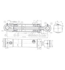 Siłownik hydrauliczny- podnoszenia łyżki 161-603P1-00B Ostrówek