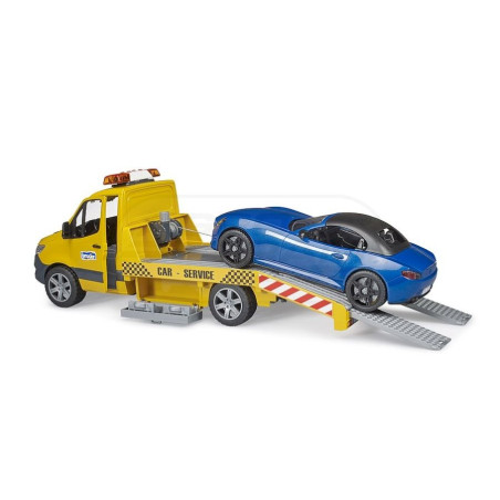 Mercedes Sprinter pomoc drogowa z samochodem i modułem świetlno-dźwiękowym Bruder 02675 BR02675