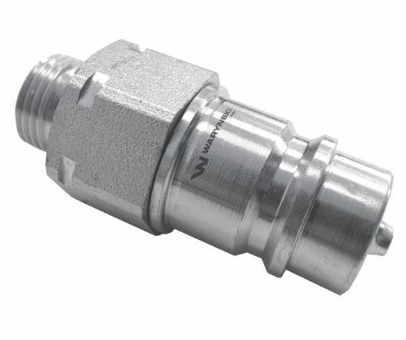 Szybkozłącze hydrauliczne wtyczka M18x1.5 gwint zewnętrzny EURO (9100818W) (ISO 7241-A) Waryński (opakowanie 50szt)-34138