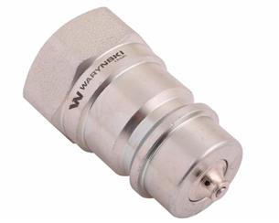 Szybkozłącze hydrauliczne wtyczka z eliminatorem ciśnienia G1/2"BSP gwint wew. ISO 7241-A Waryński-32255