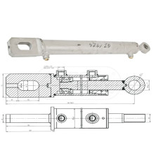 Cylinder hydrauliczny CJ-S121-9-50/28/420 0876300000081