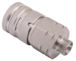 Szybkozłącze hydrauliczne suchoodcinające gniazdo M18x1.5 12L gwint zewnętrzny ISO16028 Waryński-32186