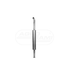 Tłumik okrągły długi gięty wylot INOX 461515001, 95364, DŁ -1280 MM. Ursus