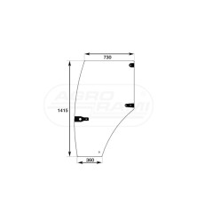 Szyba drzwiprawa 4039-31 192004A6 Case Ih McCormick