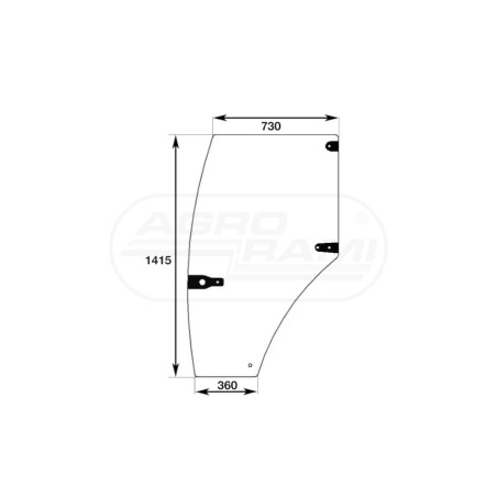 Szyba drzwiprawa 4039-31 192004A6 Case Ih McCormick